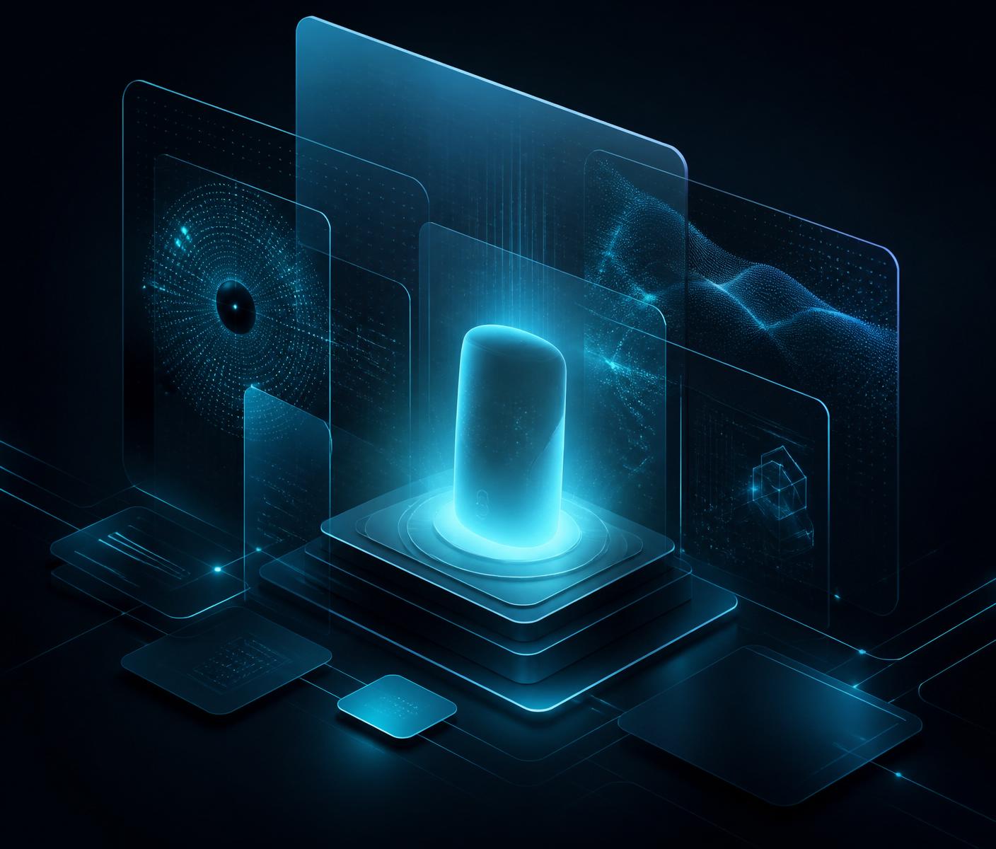 Layered product launch visual